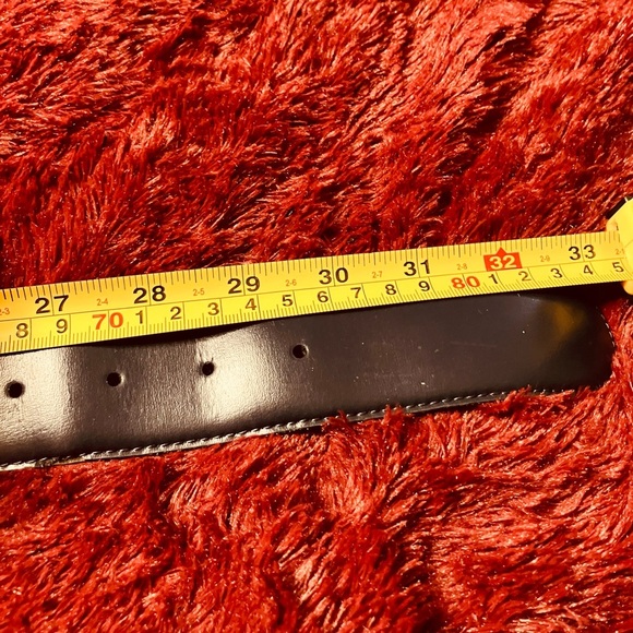 Jacqueline Ferrar  Blue Leather Belt wi/ Gold Hardware Made in Italy size M - Picture 7 of 7